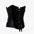 Noir Sculptural, corset en fourrure, vue de face