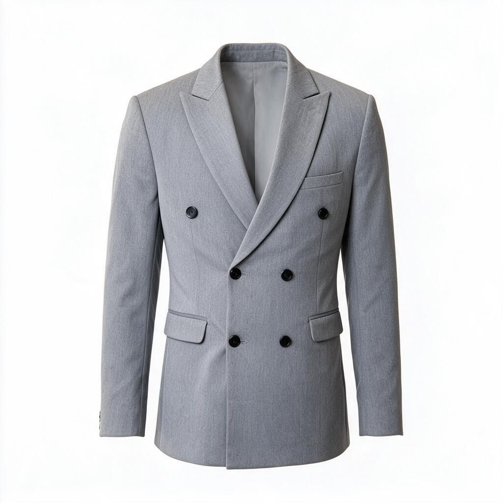Gris Glacé, blazer gris, vue de face
