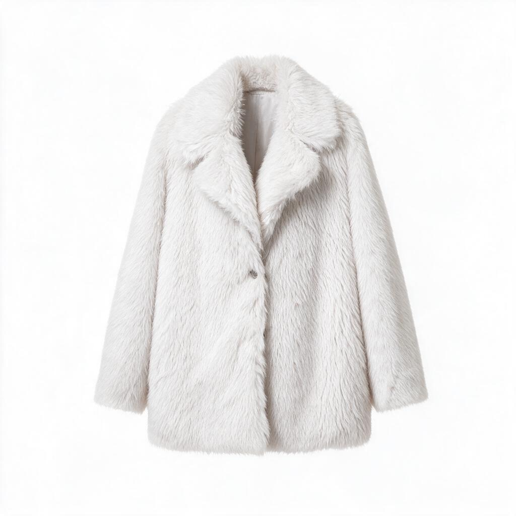Neige Royale, fausse fourrure blanche, vue de face