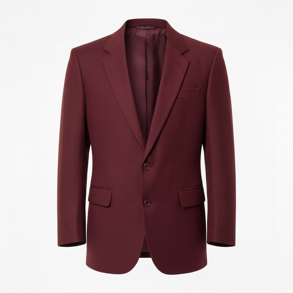 Rouge Héritage, blazer bordeaux, vue de face