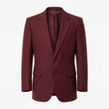 Rouge Héritage, blazer bordeaux, vue de face